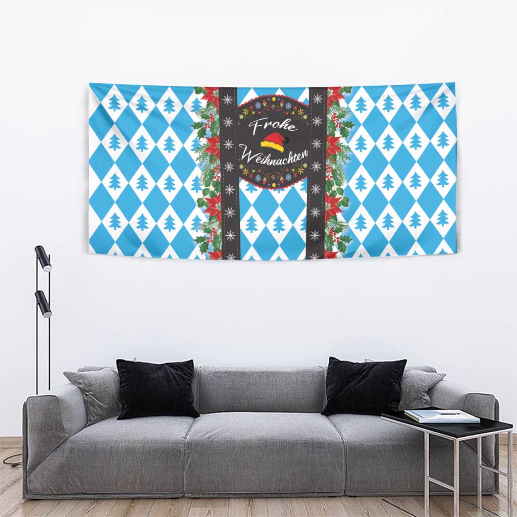 German Christmas Tapestry Lederhosen Weihnachten Style with Bavaria Pattern - Wonder Print Shop
