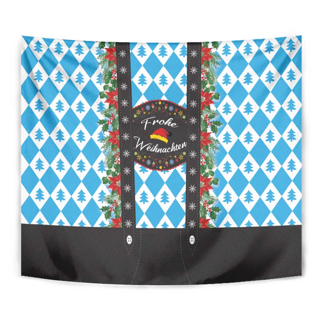 German Christmas Tapestry Lederhosen Weihnachten Style with Bavaria Pattern - Wonder Print Shop