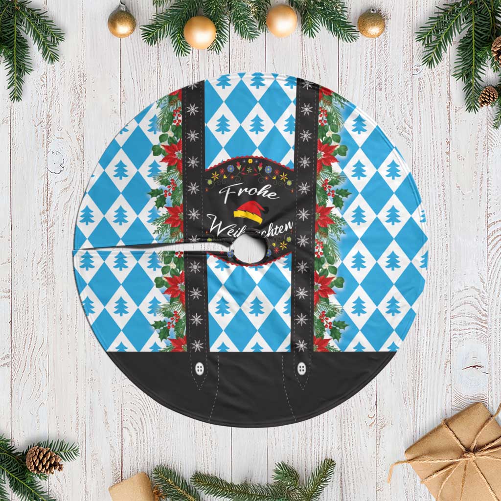 German Christmas Tree Skirt Lederhosen Weihnachten Style with Bavaria Pattern - Wonder Print Shop