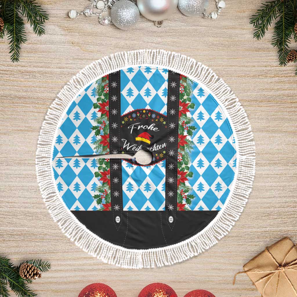 German Christmas Tree Skirt Lederhosen Weihnachten Style with Bavaria Pattern - Wonder Print Shop