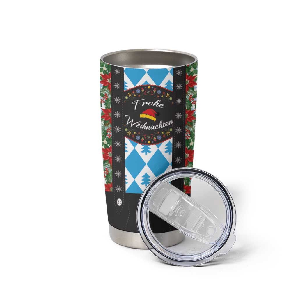 German Christmas Tumbler Cup Lederhosen Weihnachten Style with Bavaria Pattern - Wonder Print Shop