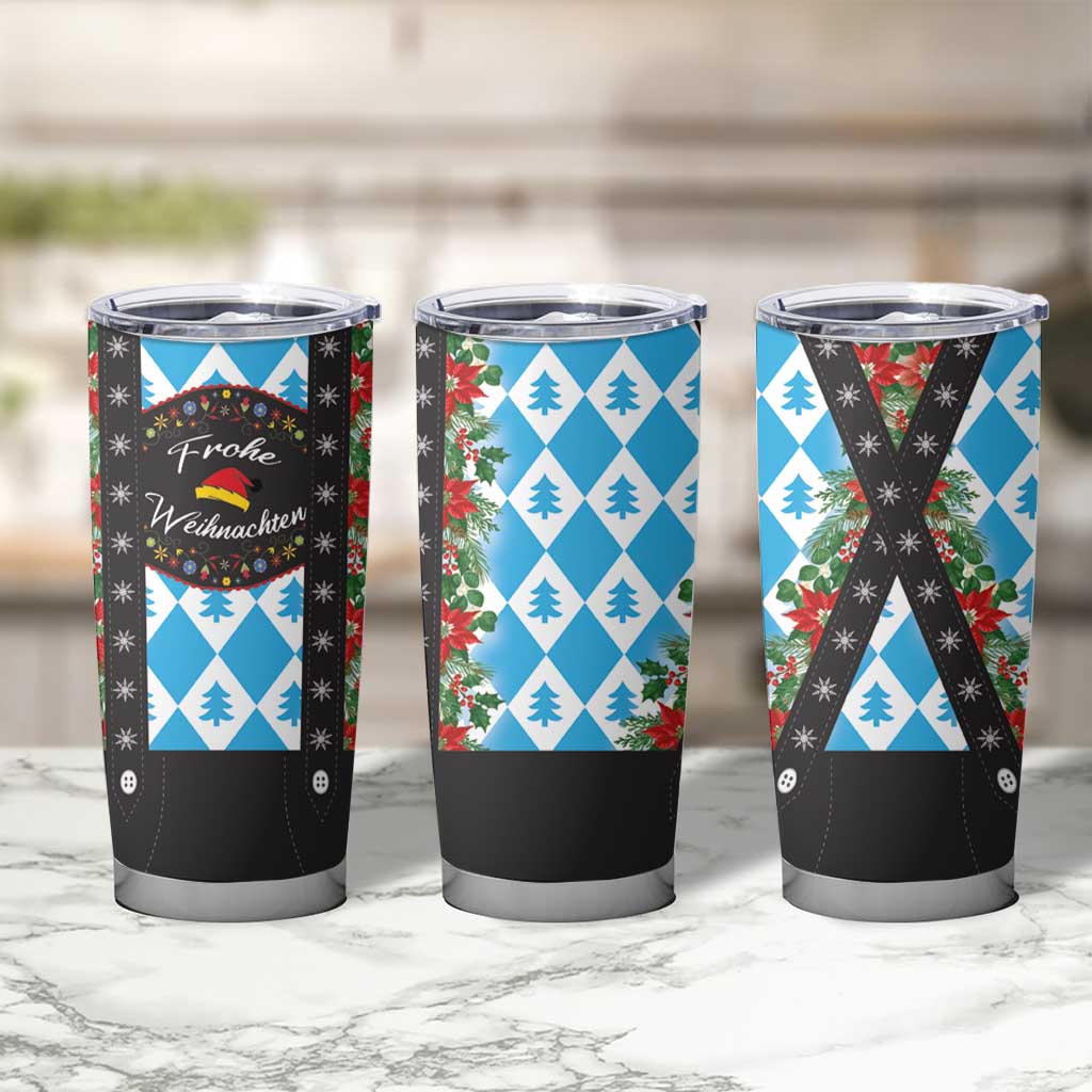 German Christmas Tumbler Cup Lederhosen Weihnachten Style with Bavaria Pattern - Wonder Print Shop