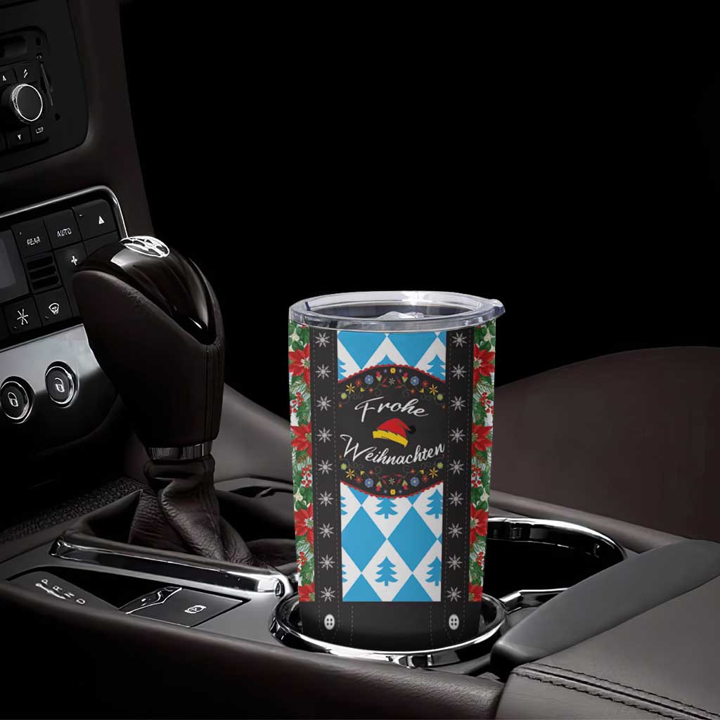 German Christmas Tumbler Cup Lederhosen Weihnachten Style with Bavaria Pattern - Wonder Print Shop