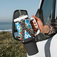 German Christmas Tumbler With Handle Lederhosen Weihnachten Style with Bavaria Pattern - Wonder Print Shop