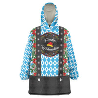 German Christmas Wearable Blanket Hoodie Lederhosen Weihnachten Style with Bavaria Pattern - Wonder Print Shop
