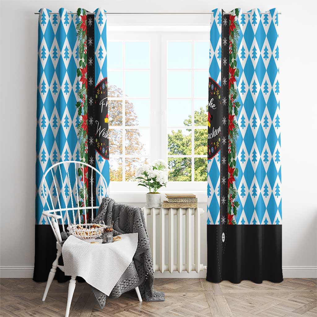 German Christmas Window Curtain Lederhosen Weihnachten Style with Bavaria Pattern - Wonder Print Shop