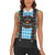 German Christmas Women Sleeveless Polo Shirt Lederhosen Weihnachten Style with Bavaria Pattern - Wonder Print Shop