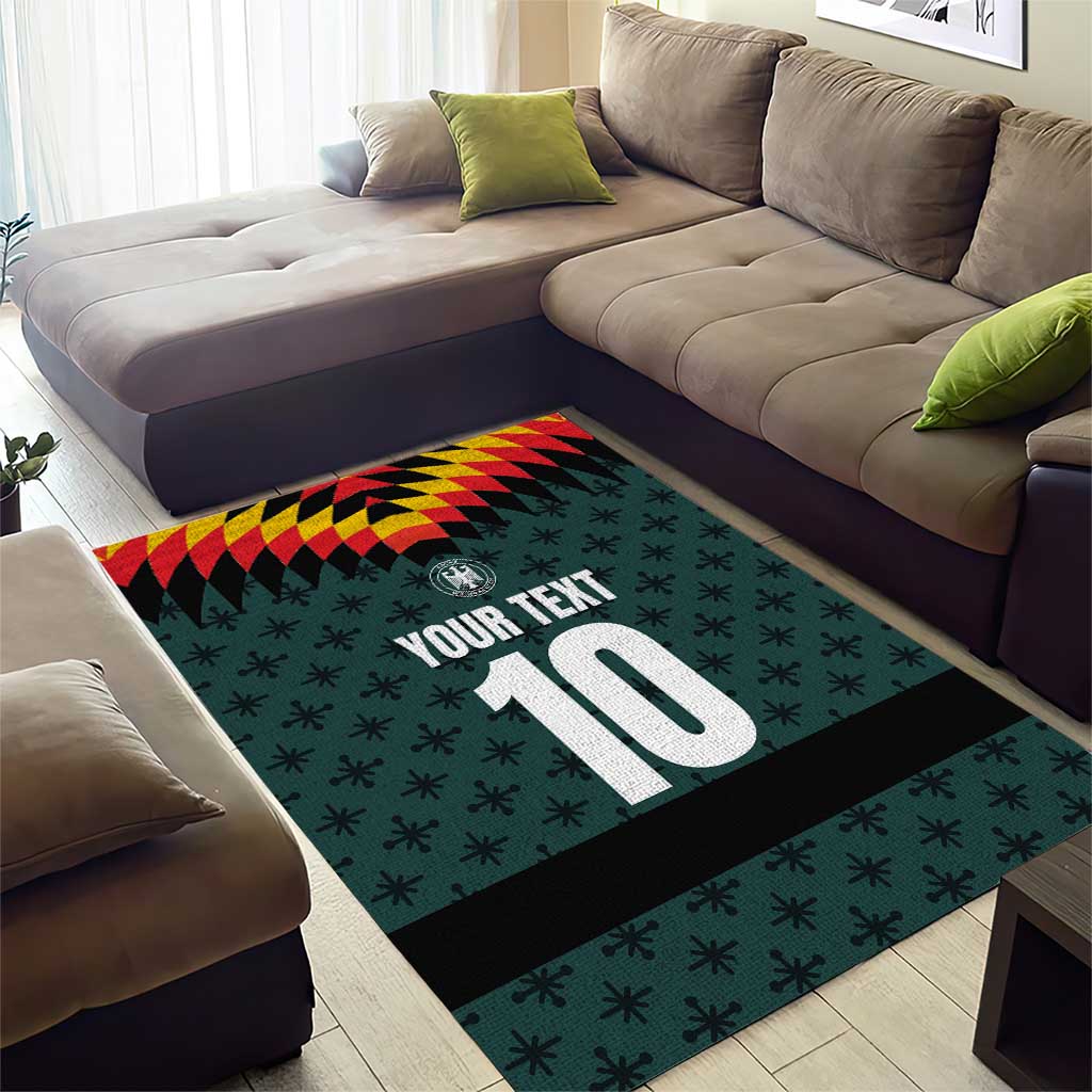 Custom German Christmas Area Rug German Football Jersey mix Santa Suit Style - Wonder Print Shop