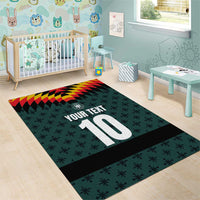 Custom German Christmas Area Rug German Football Jersey mix Santa Suit Style - Wonder Print Shop