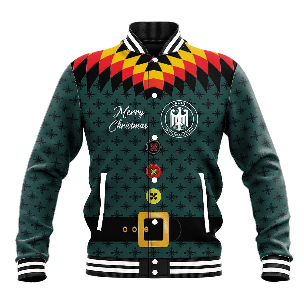 Custom German Christmas Baseball Jacket German Football Jersey mix Santa Suit Style - Wonder Print Shop
