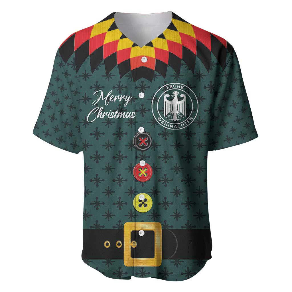 Custom German Christmas Baseball Jersey German Football Jersey mix Santa Suit Style - Wonder Print Shop