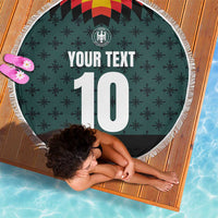 Custom German Christmas Beach Blanket German Football Jersey mix Santa Suit Style - Wonder Print Shop