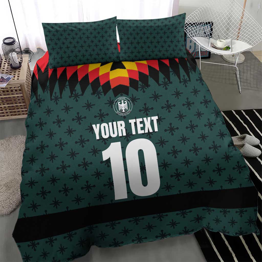 Custom German Christmas Bedding Set German Football Jersey mix Santa Suit Style - Wonder Print Shop