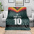 Custom German Christmas Blanket German Football Jersey mix Santa Suit Style