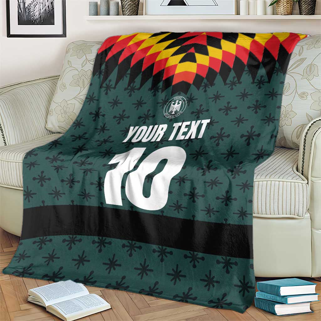 Custom German Christmas Blanket German Football Jersey mix Santa Suit Style