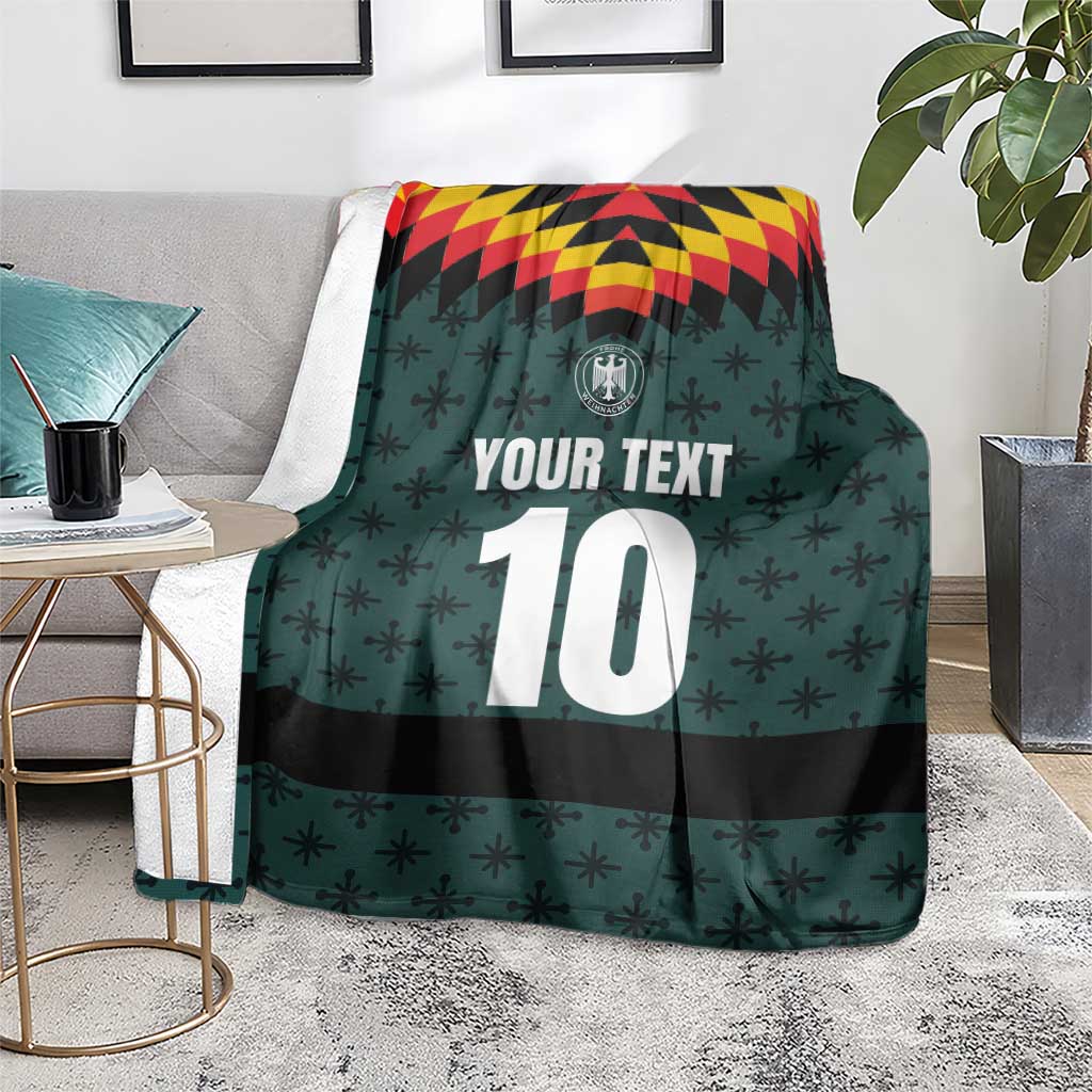Custom German Christmas Blanket German Football Jersey mix Santa Suit Style