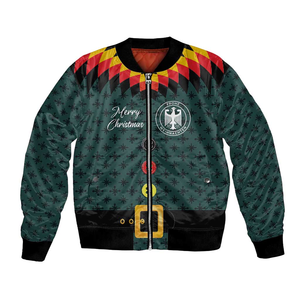 Custom German Christmas Bomber Jacket German Football Jersey mix Santa Suit Style - Wonder Print Shop