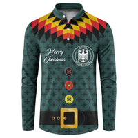 Custom German Christmas Button Sweatshirt German Football Jersey mix Santa Suit Style - Wonder Print Shop