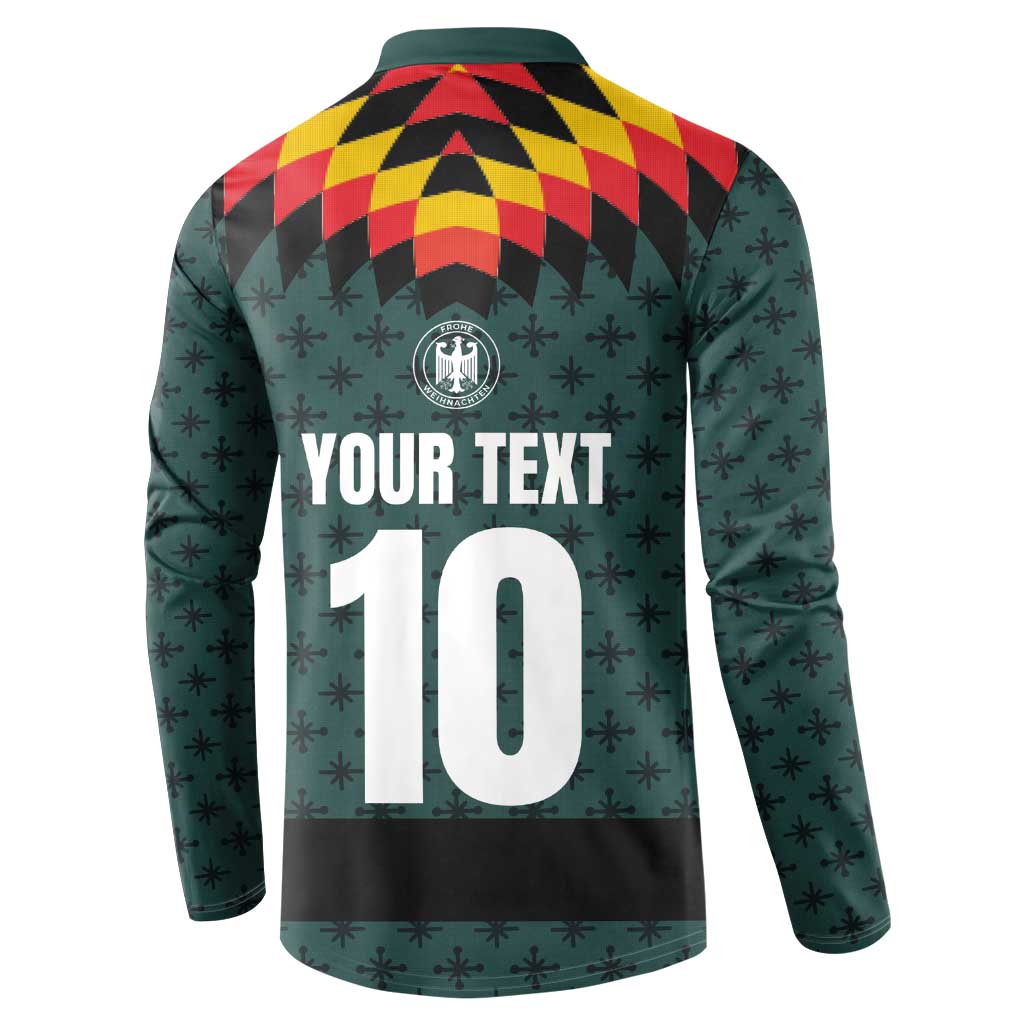 Custom German Christmas Button Sweatshirt German Football Jersey mix Santa Suit Style - Wonder Print Shop