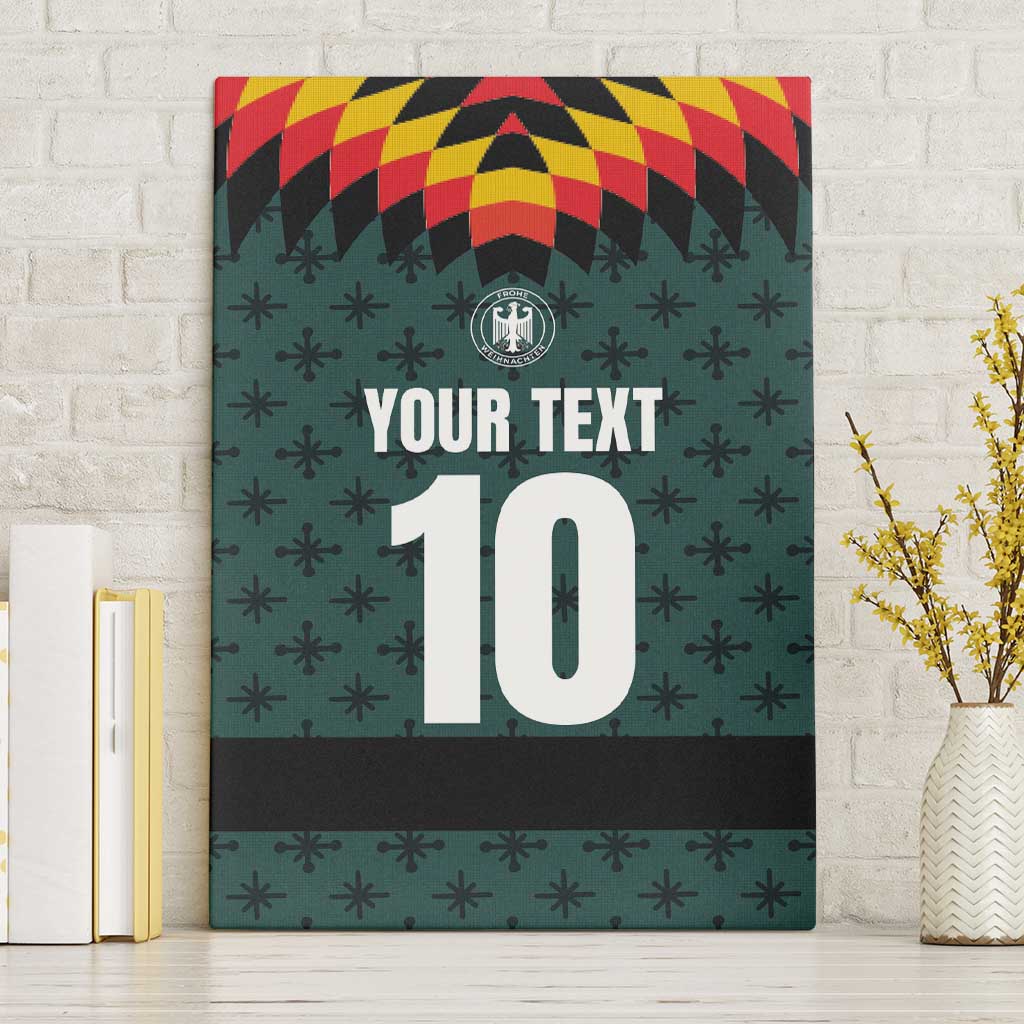 Custom German Christmas Canvas Wall Art German Football Jersey mix Santa Suit Style - Wonder Print Shop