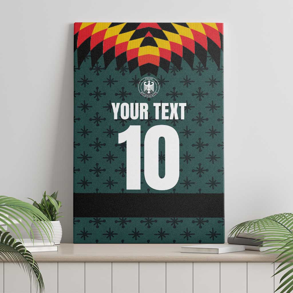 Custom German Christmas Canvas Wall Art German Football Jersey mix Santa Suit Style - Wonder Print Shop