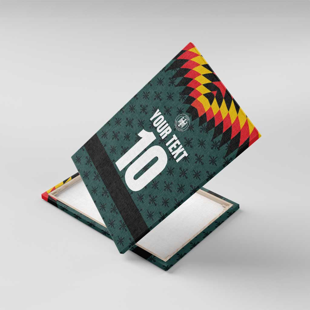 Custom German Christmas Canvas Wall Art German Football Jersey mix Santa Suit Style - Wonder Print Shop