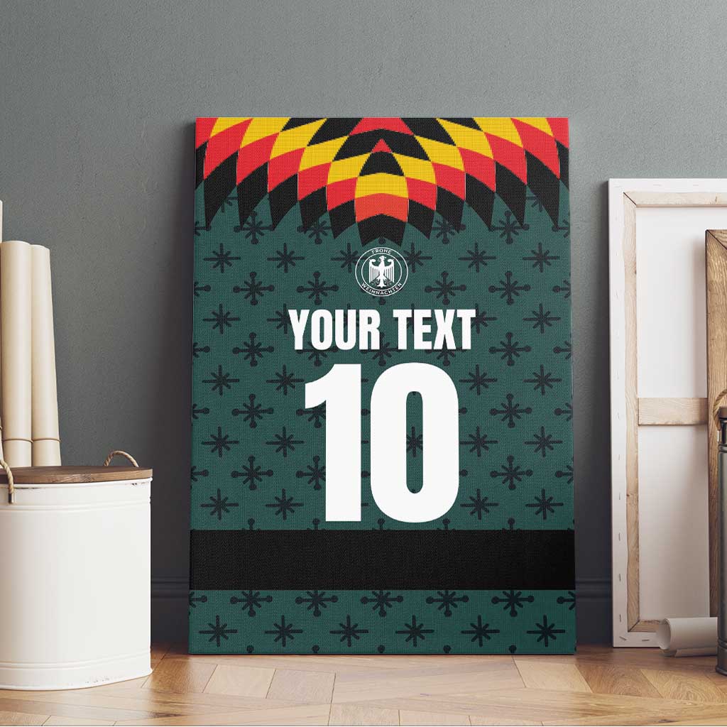 Custom German Christmas Canvas Wall Art German Football Jersey mix Santa Suit Style - Wonder Print Shop