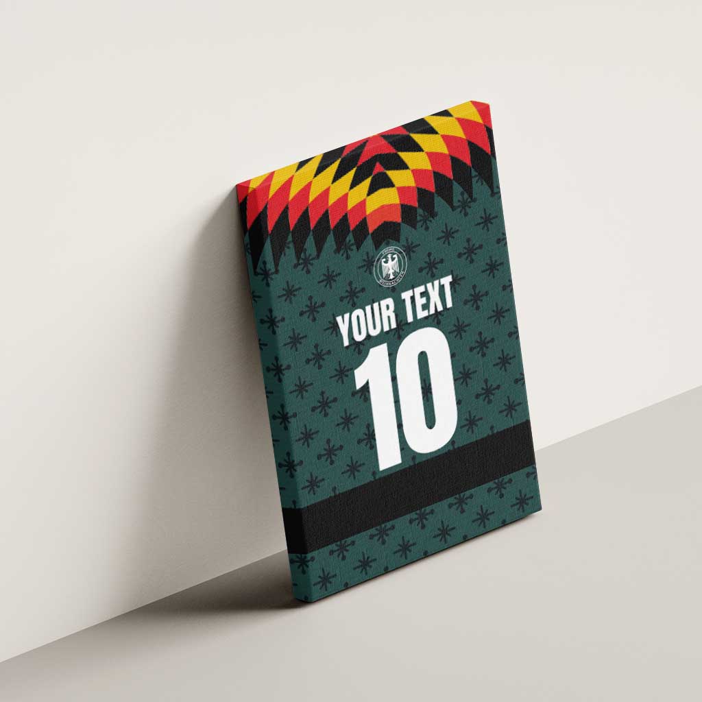 Custom German Christmas Canvas Wall Art German Football Jersey mix Santa Suit Style - Wonder Print Shop