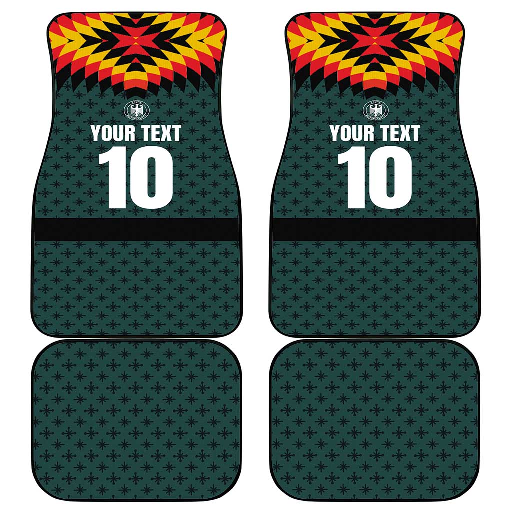 Custom German Christmas Car Mats German Football Jersey mix Santa Suit Style - Wonder Print Shop