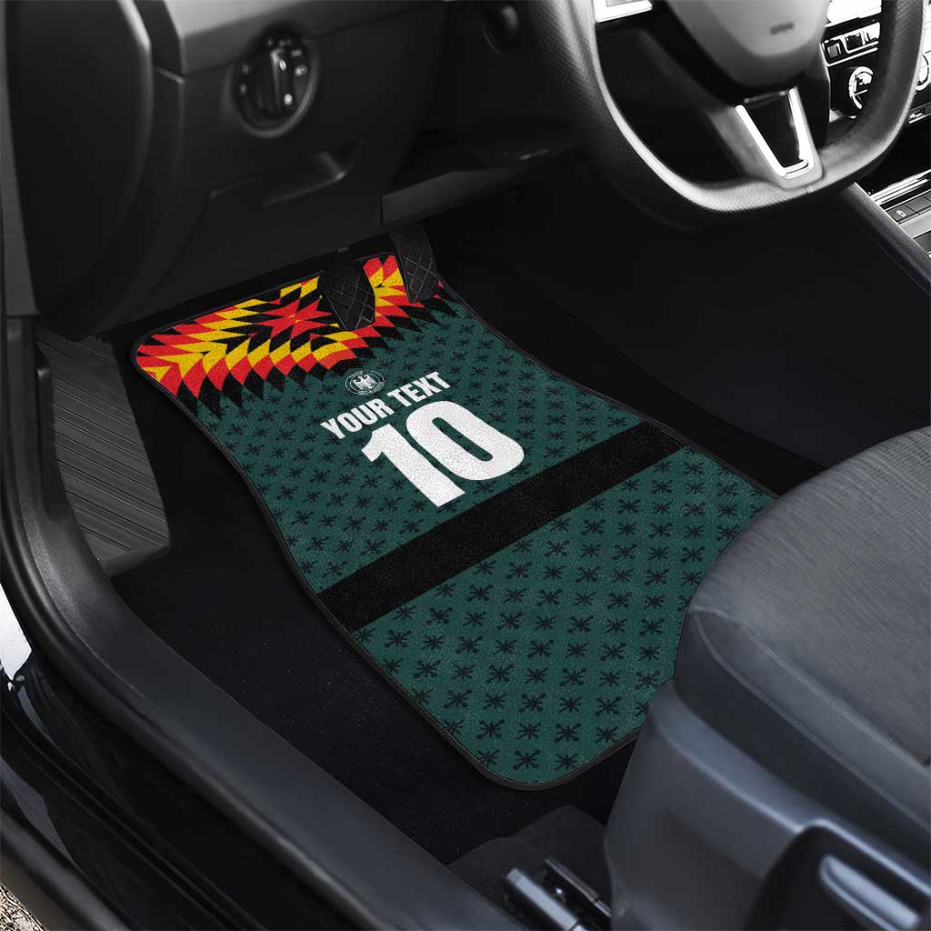 Custom German Christmas Car Mats German Football Jersey mix Santa Suit Style - Wonder Print Shop