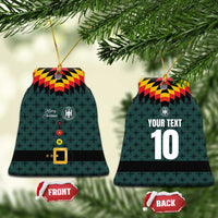 Custom German Christmas Ceramic Ornament German Football Jersey mix Santa Suit Style - Wonder Print Shop