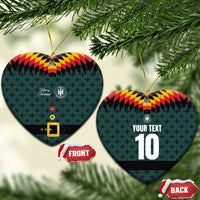 Custom German Christmas Ceramic Ornament German Football Jersey mix Santa Suit Style - Wonder Print Shop