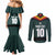 Custom German Christmas Couples Matching Mermaid Dress and Long Sleeve Button Shirt German Football Jersey mix Santa Suit Style