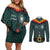 Custom German Christmas Couples Matching Off Shoulder Short Dress and Long Sleeve Button Shirt German Football Jersey mix Santa Suit Style - Wonder Print Shop