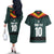 Custom German Christmas Couples Matching Off The Shoulder Long Sleeve Dress and Hawaiian Shirt German Football Jersey mix Santa Suit Style - Wonder Print Shop