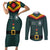 Custom German Christmas Couples Matching Short Sleeve Bodycon Dress and Long Sleeve Button Shirt German Football Jersey mix Santa Suit Style - Wonder Print Shop