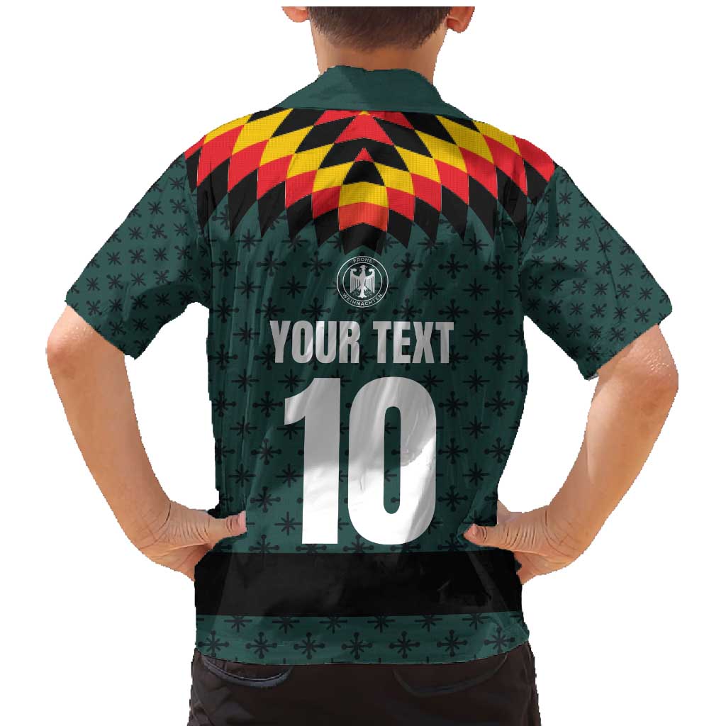 Custom German Christmas Family Matching Mermaid Dress and Hawaiian Shirt German Football Jersey mix Santa Suit Style - Wonder Print Shop