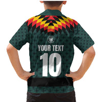 Custom German Christmas Family Matching Mermaid Dress and Hawaiian Shirt German Football Jersey mix Santa Suit Style - Wonder Print Shop