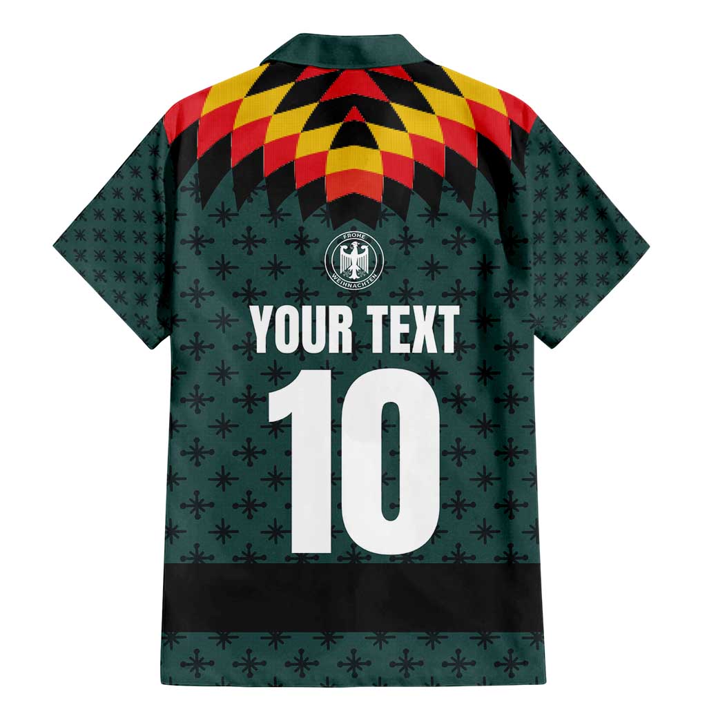 Custom German Christmas Family Matching Mermaid Dress and Hawaiian Shirt German Football Jersey mix Santa Suit Style - Wonder Print Shop