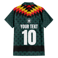 Custom German Christmas Family Matching Off The Shoulder Long Sleeve Dress and Hawaiian Shirt German Football Jersey mix Santa Suit Style - Wonder Print Shop