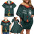 Custom German Christmas Family Matching Off Shoulder Short Dress and Hawaiian Shirt German Football Jersey mix Santa Suit Style - Wonder Print Shop