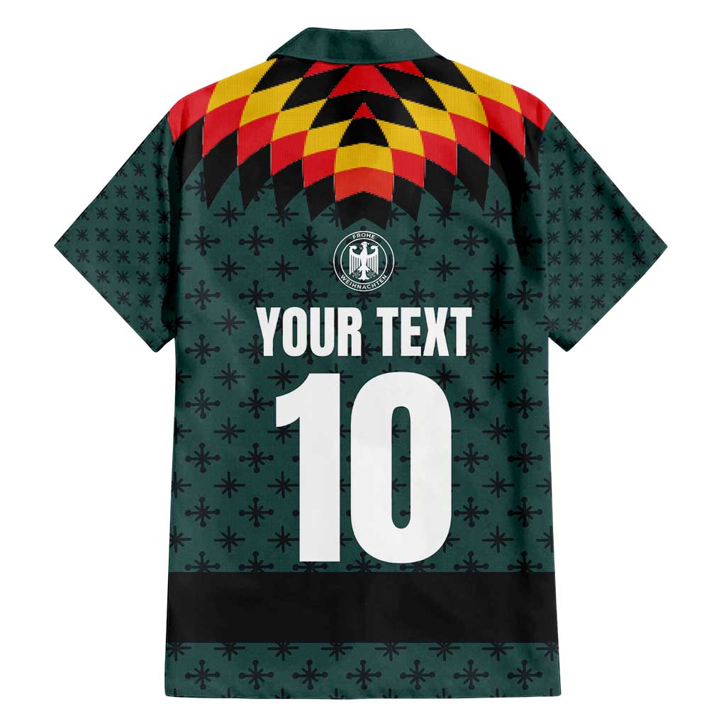 Custom German Christmas Family Matching Puletasi and Hawaiian Shirt German Football Jersey mix Santa Suit Style - Wonder Print Shop