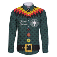 Custom German Christmas Family Matching Short Sleeve Bodycon Dress and Hawaiian Shirt German Football Jersey mix Santa Suit Style - Wonder Print Shop