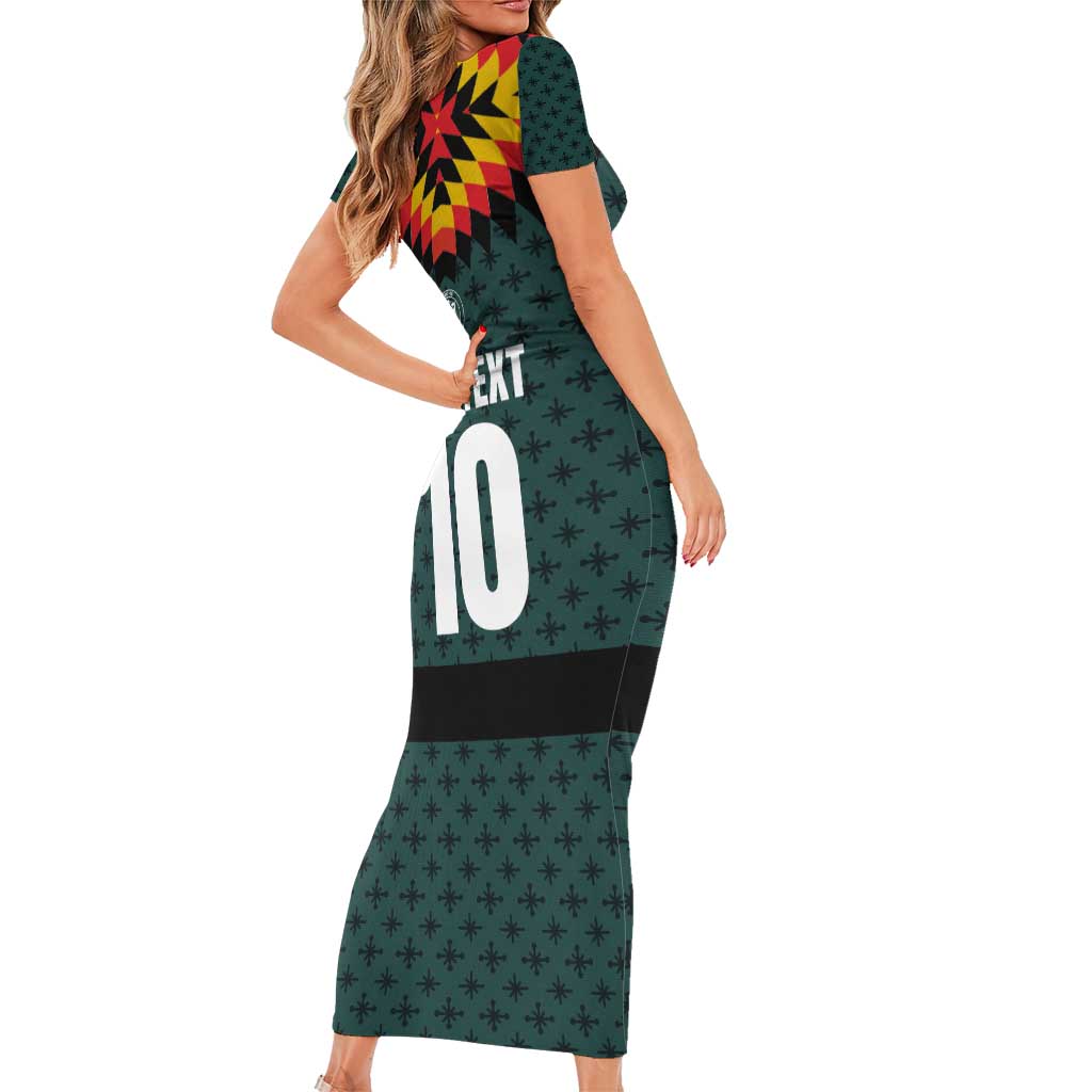 Custom German Christmas Family Matching Short Sleeve Bodycon Dress and Hawaiian Shirt German Football Jersey mix Santa Suit Style - Wonder Print Shop