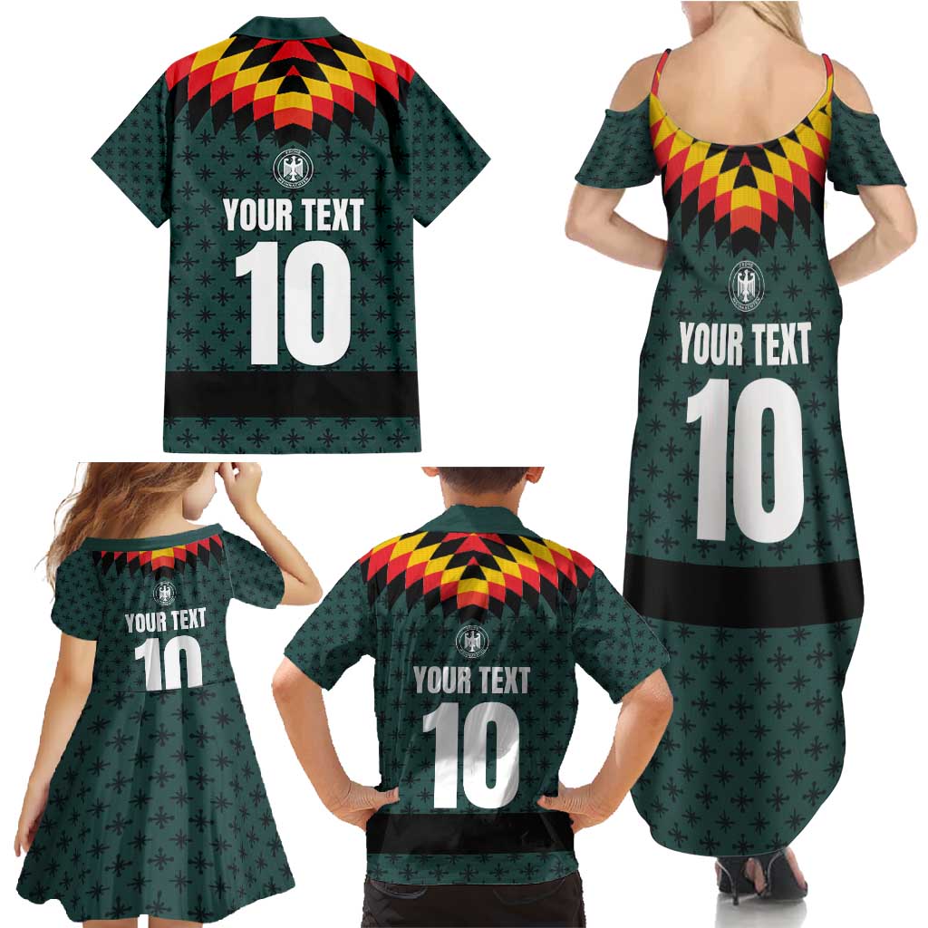 Custom German Christmas Family Matching Summer Maxi Dress and Hawaiian Shirt German Football Jersey mix Santa Suit Style - Wonder Print Shop