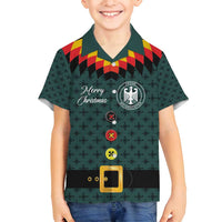 Custom German Christmas Family Matching Summer Maxi Dress and Hawaiian Shirt German Football Jersey mix Santa Suit Style - Wonder Print Shop