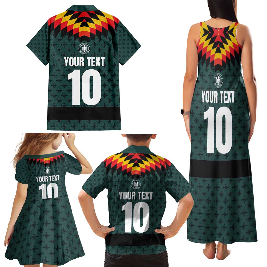 Custom German Christmas Family Matching Tank Maxi Dress and Hawaiian Shirt German Football Jersey mix Santa Suit Style - Wonder Print Shop