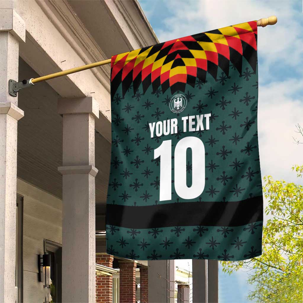 Custom German Christmas Garden Flag German Football Jersey mix Santa Suit Style - Wonder Print Shop