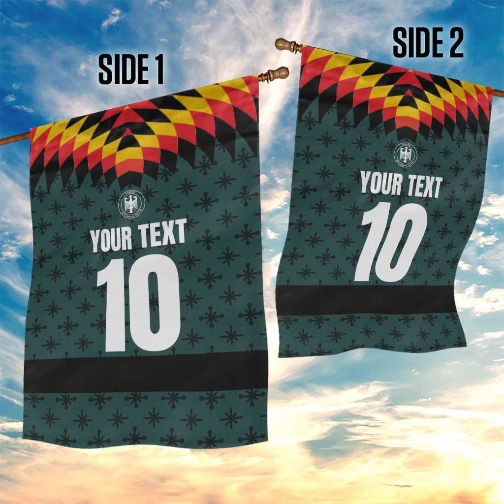 Custom German Christmas Garden Flag German Football Jersey mix Santa Suit Style - Wonder Print Shop