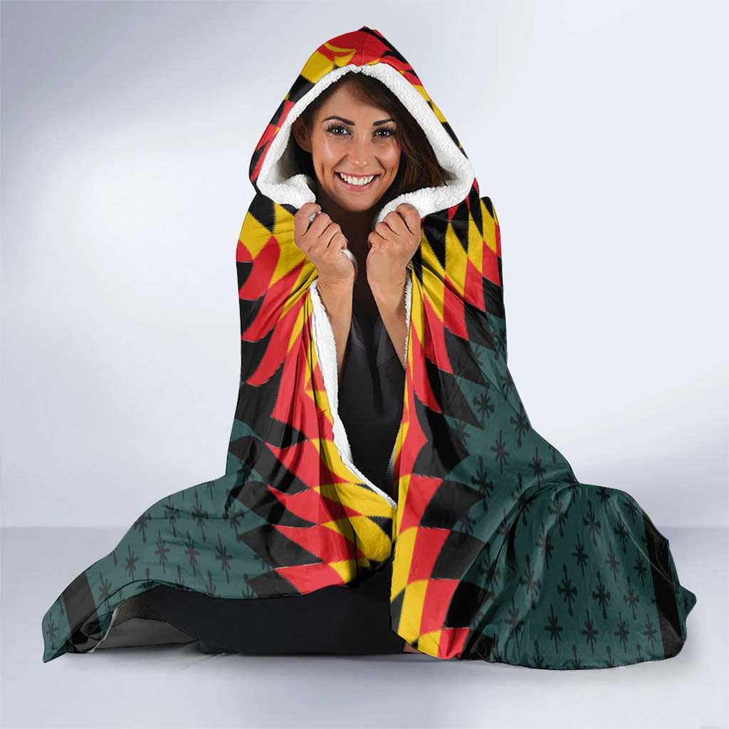 Custom German Christmas Hooded Blanket German Football Jersey mix Santa Suit Style